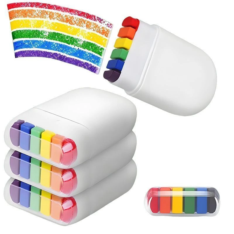 幼儿园学生运动会啦啦队表演面部绘六色彩虹面彩安全无毒水洗彩绘