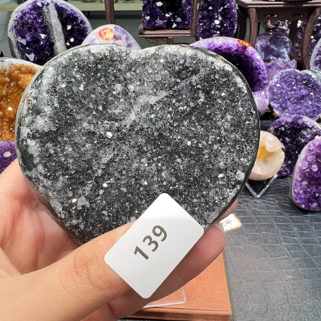 未镶嵌紫晶珠宝半成品