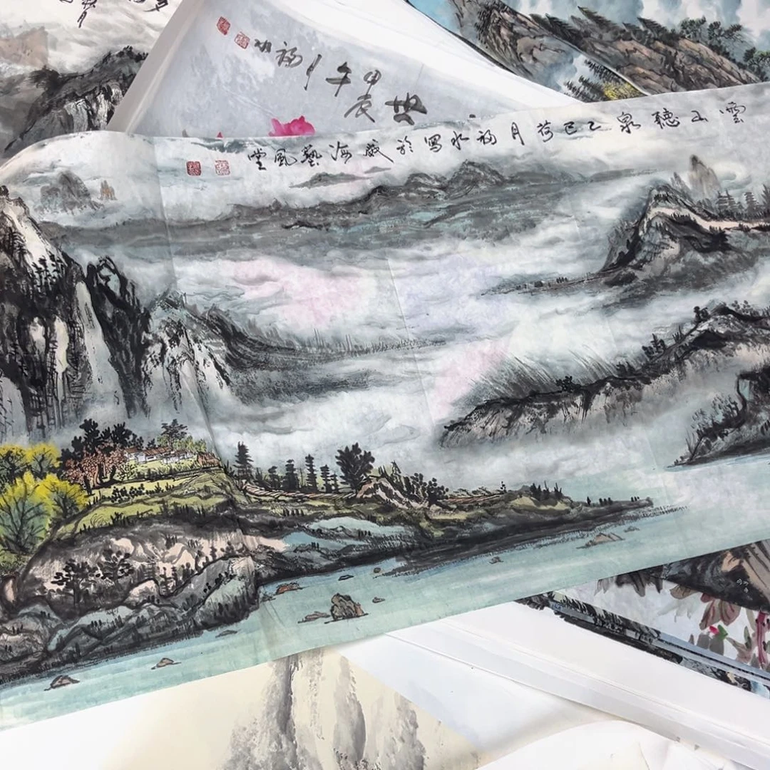 S***I国画绘画作品多次参加全国