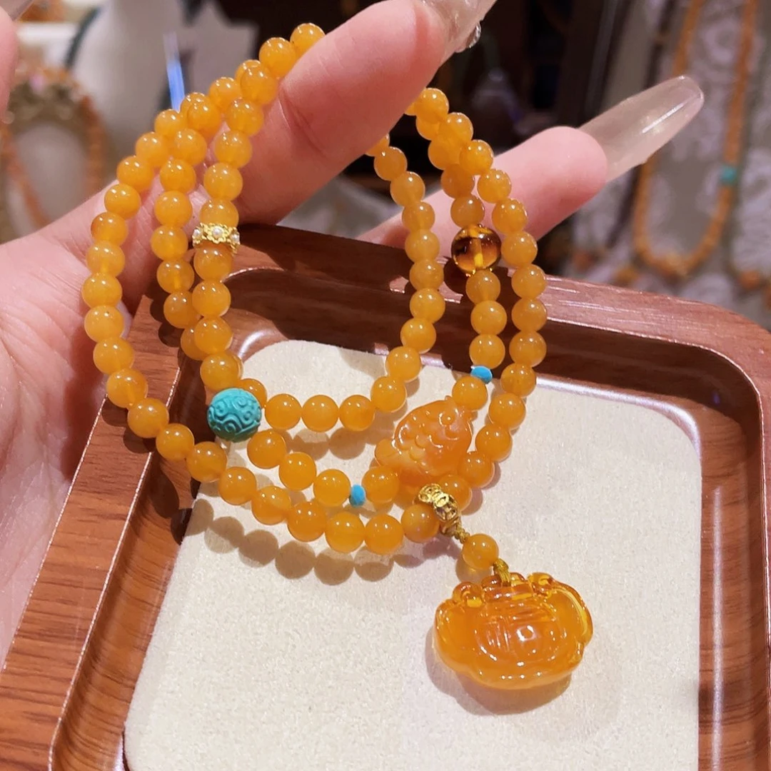 蜜蜡未镶嵌手串手串