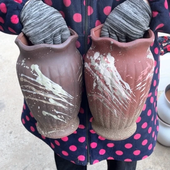 红陶口12高24瑕疵