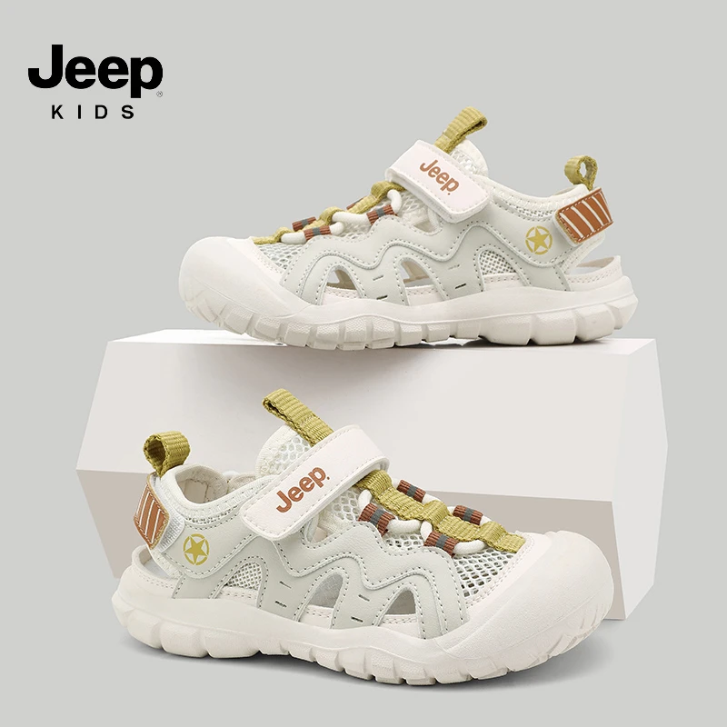 jeep儿童溯溪鞋男童2025新款男孩夏季软底防滑女童凉鞋运动沙滩鞋