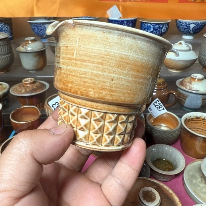 花盆紫砂七天柴烧公道杯