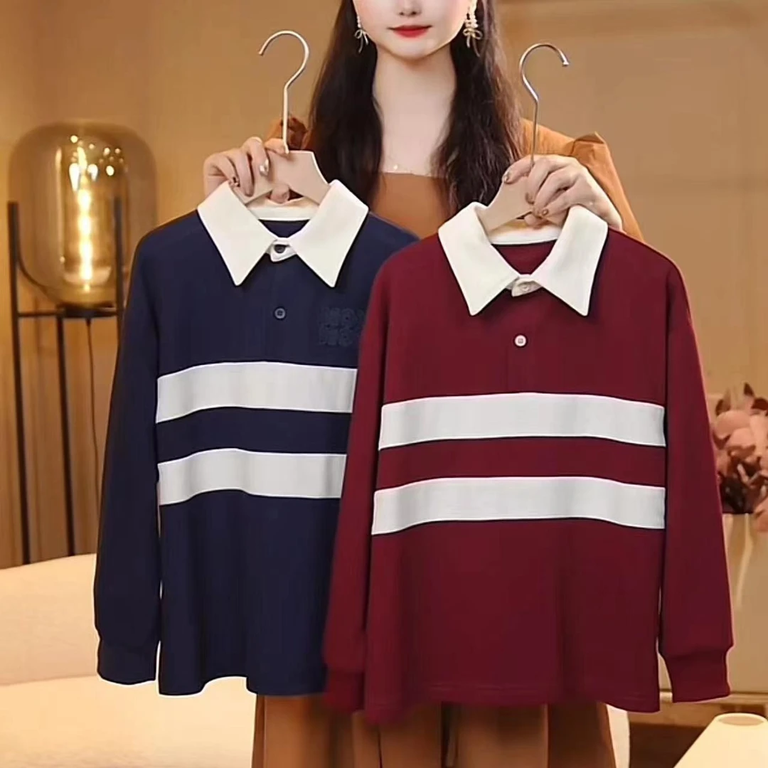 【现货】儿童卫衣中大童圆领韩洋气版男童翻领男女童卫衣YG6425