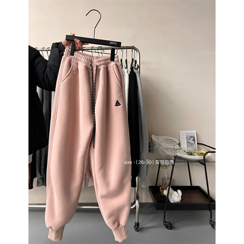 现货【卫裤】一体绒束脚裤4622女宝秋冬裤子加绒萝卜裤