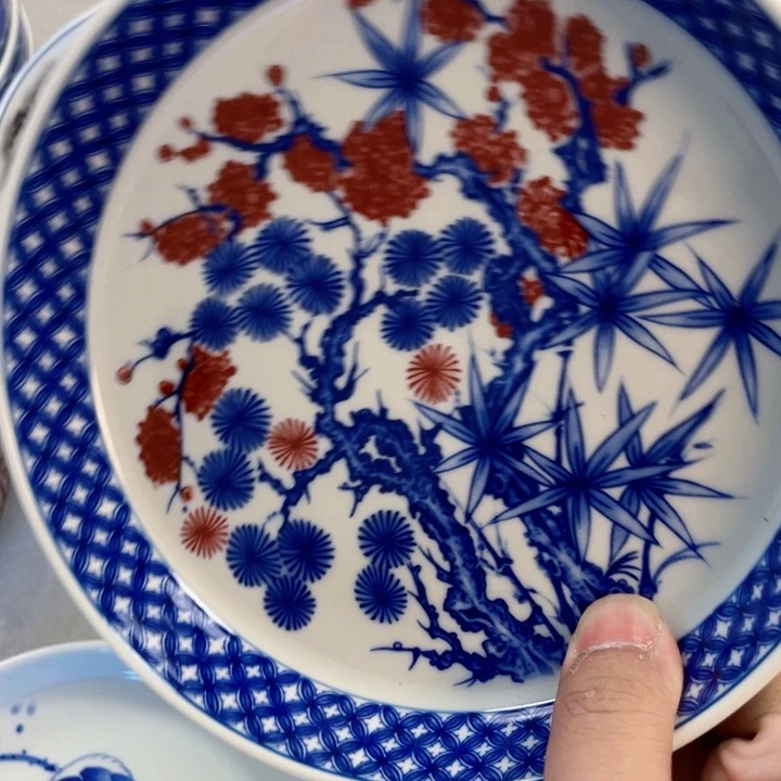 瓷片松竹梅壶承景德镇