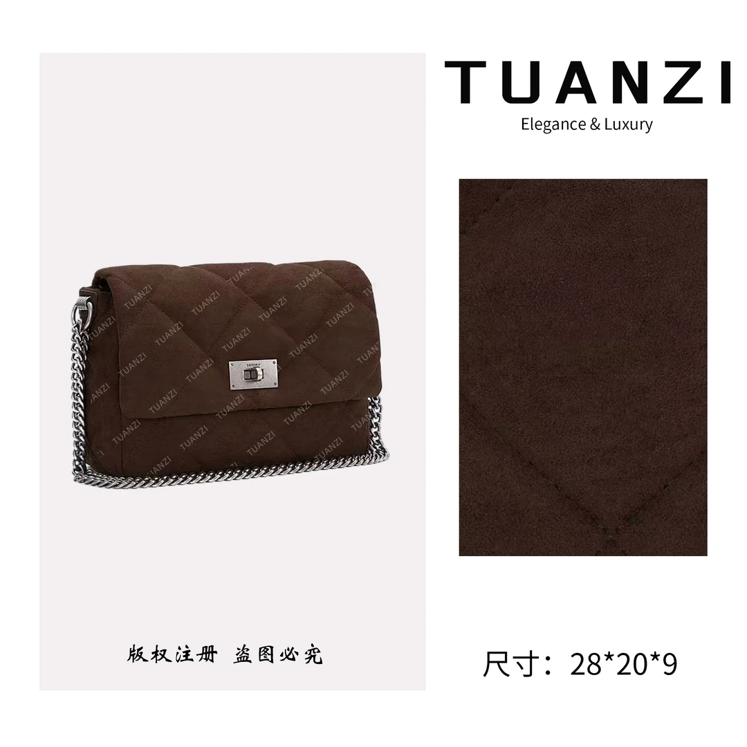 TUANZI『高端玩家』小香风气质秋冬新款腋下包 ZT-D8063-鹿皮咖