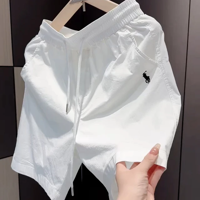 休闲短裤男2025夏季爆款战马刺绣直筒五分裤子时尚百搭潮流大裤衩