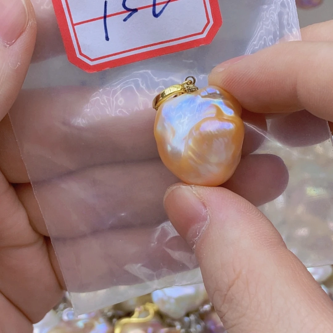 淡水珍珠银S925镶嵌颈饰