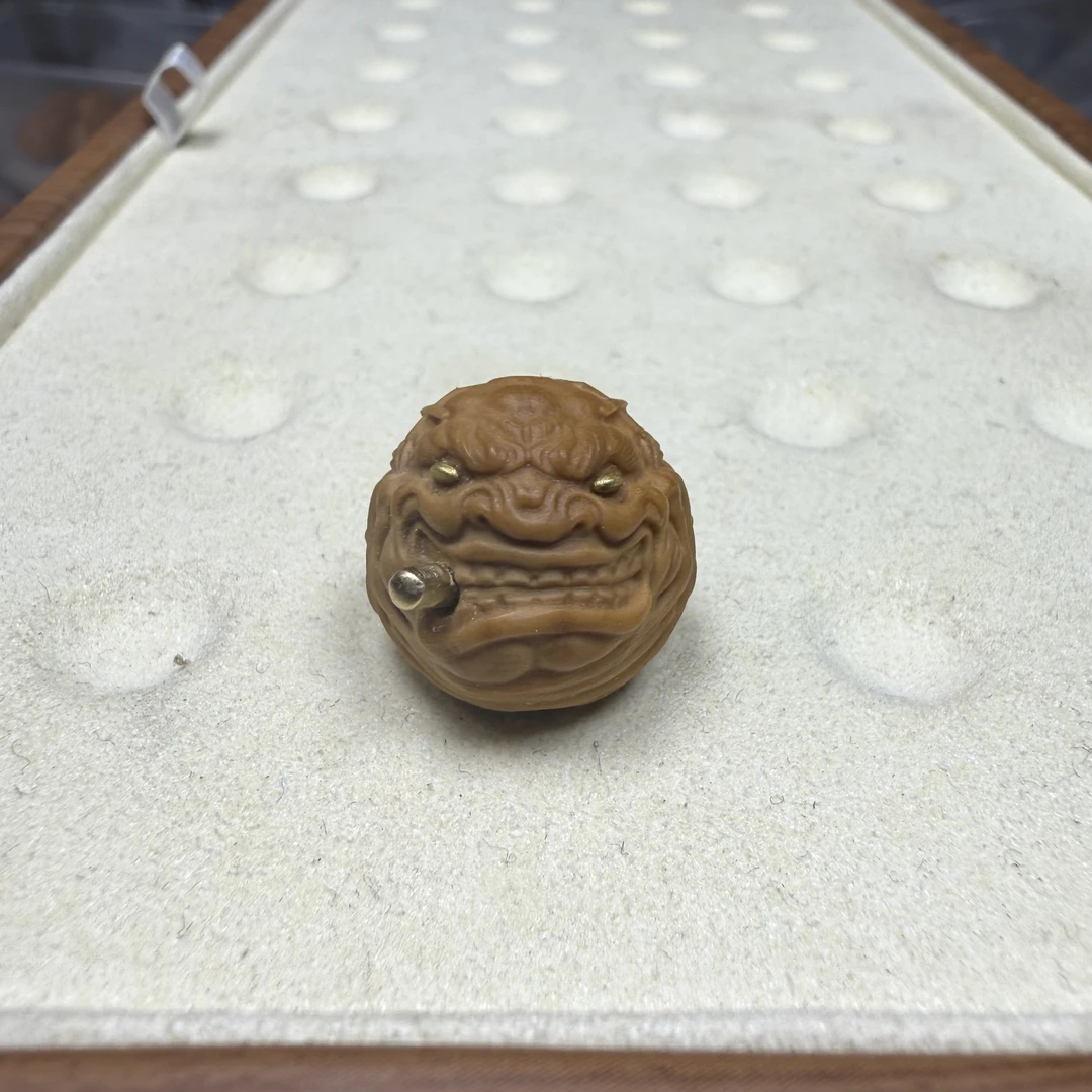 猴头单颗 雕刻 辫子烟鬼 重工