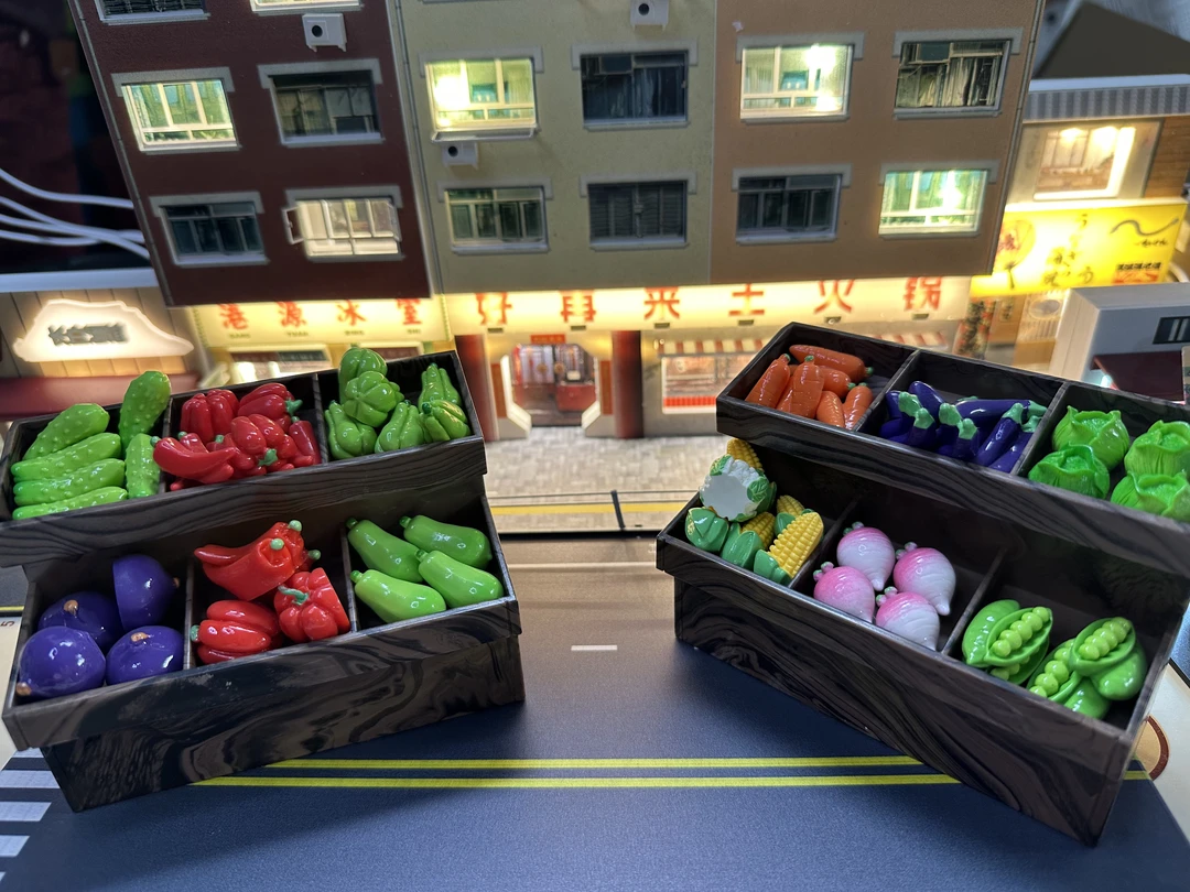 实色仿真蔬菜粒含蔬果筐创意DIY摆件早教玩具