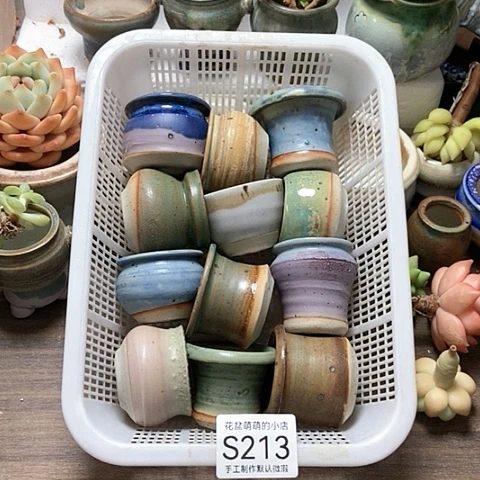 紫砂花盆213微瑕品口径3到4左右