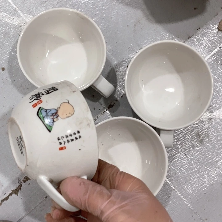 瓷片强化瓷一休茶杯四个