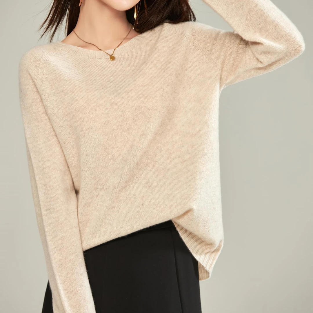 羊毛圆领打底衫长袖保暖韩版秋冬时尚百搭女士9906