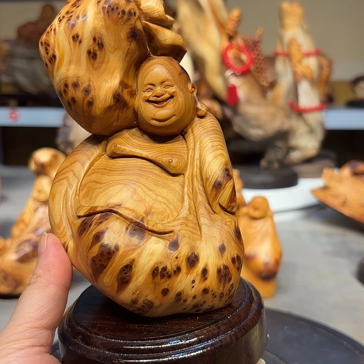 柏木太行崖柏弥勒佛留疤
