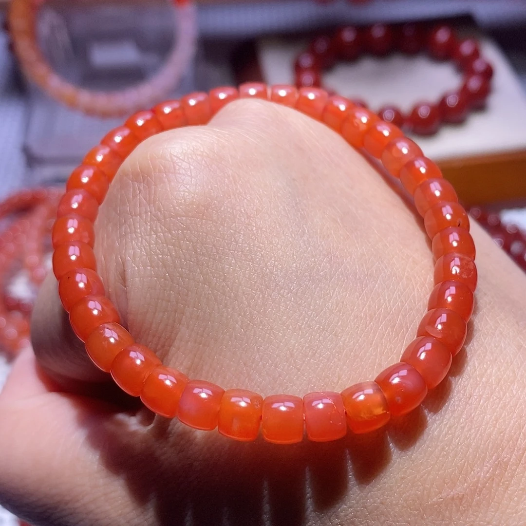 南红玛瑙未镶嵌手串卡6