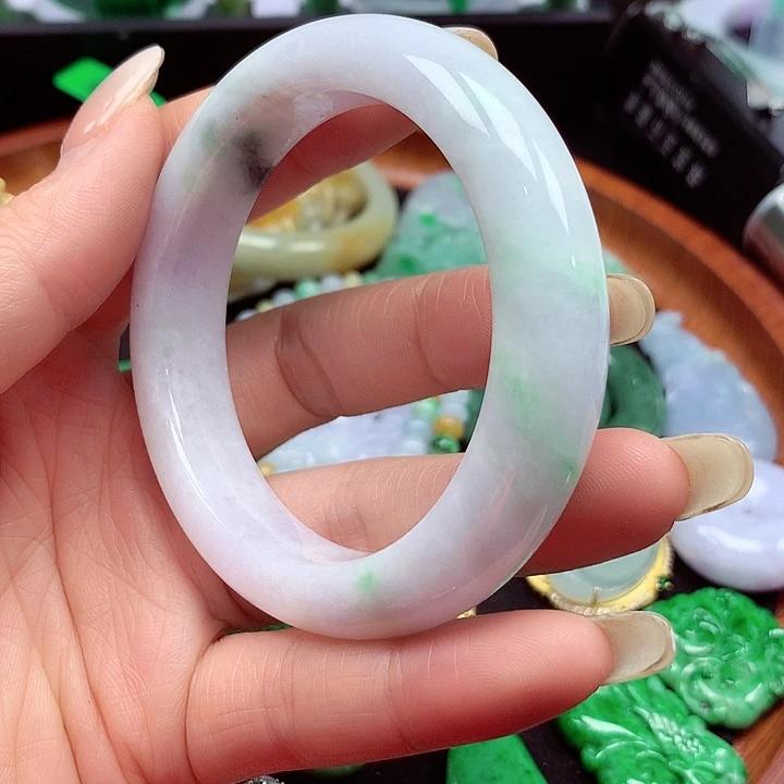 未镶嵌手镯翡翠翡翠手镯有纹处理