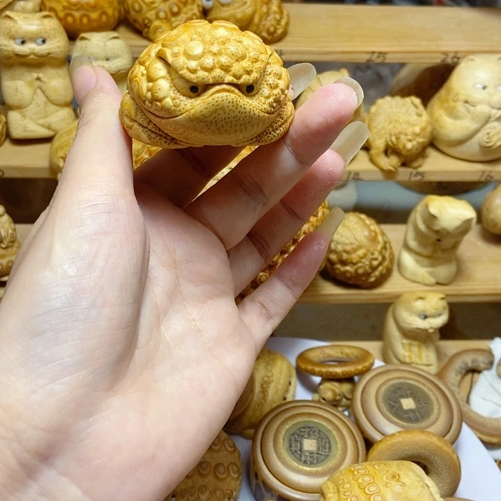 竹纯手工制作竹根雕手把件