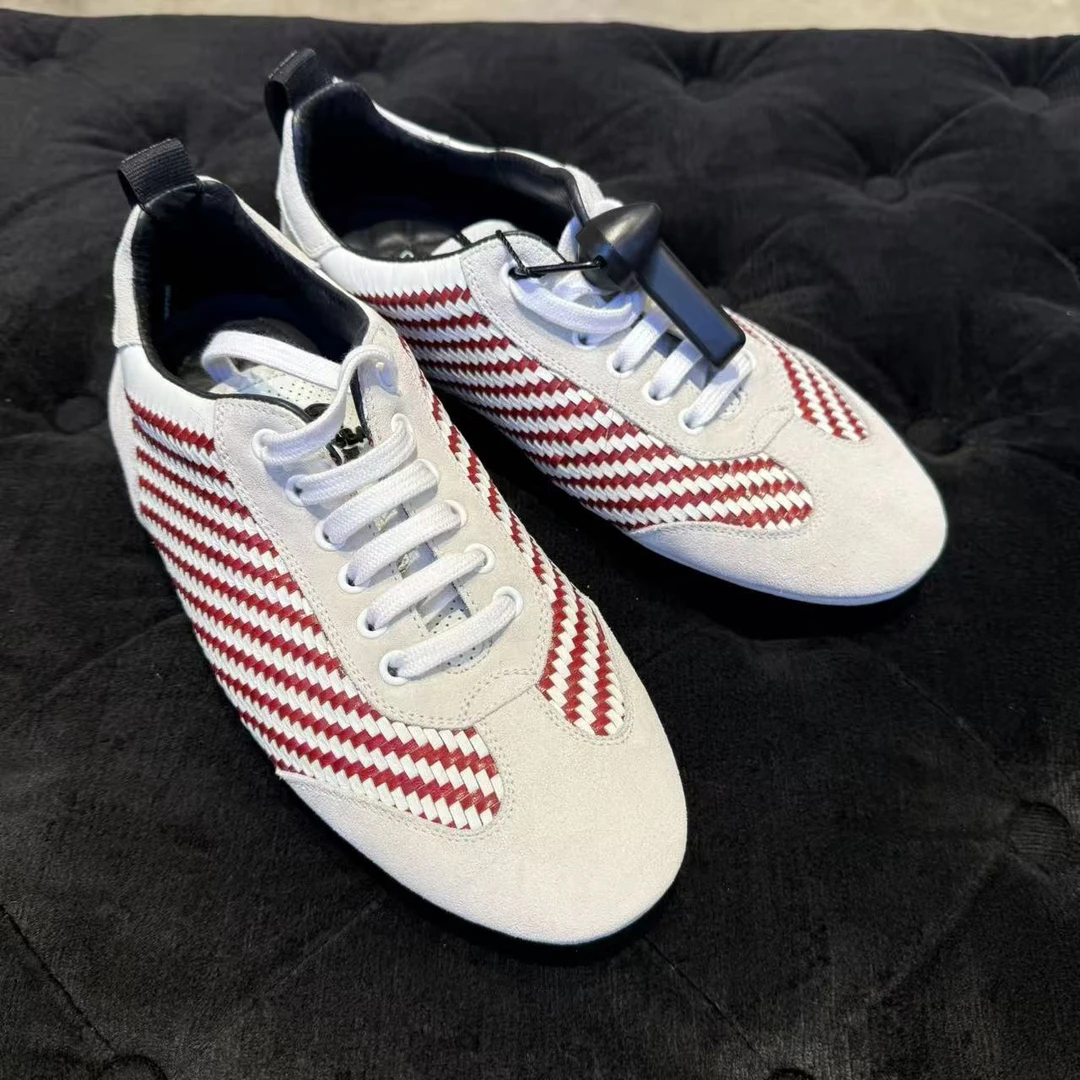 （可可在米兰）D...G（奥莱）冬季大促冬季真皮板鞋 白色小牛皮运动鞋