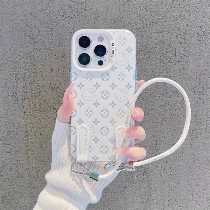 凯蒂猫挂绳适用VIVOVIVOS30PROMINI手机壳S20/19/18/17/16彩银Pro