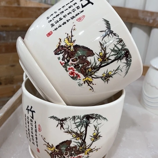 多肉绿植陶瓷花盆9.9包邮