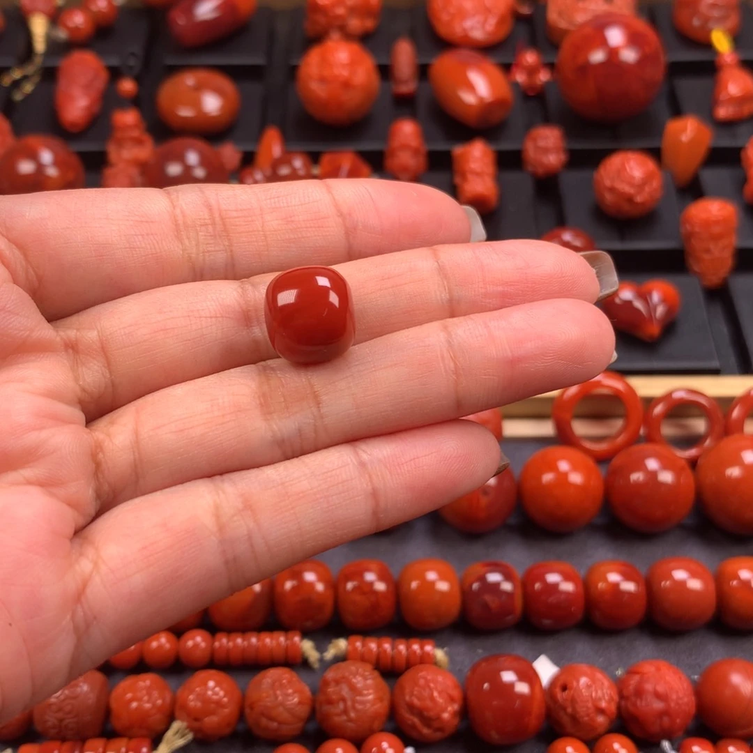 未镶嵌老型单珠12mm南红玛瑙