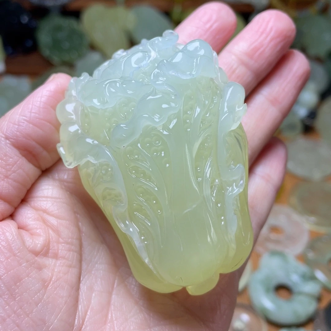 蛇纹石玉未镶嵌手把件