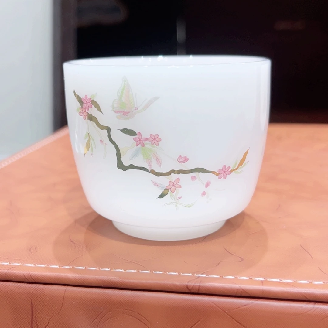 别***恙陶瓷璞玉蝶恋花主人杯