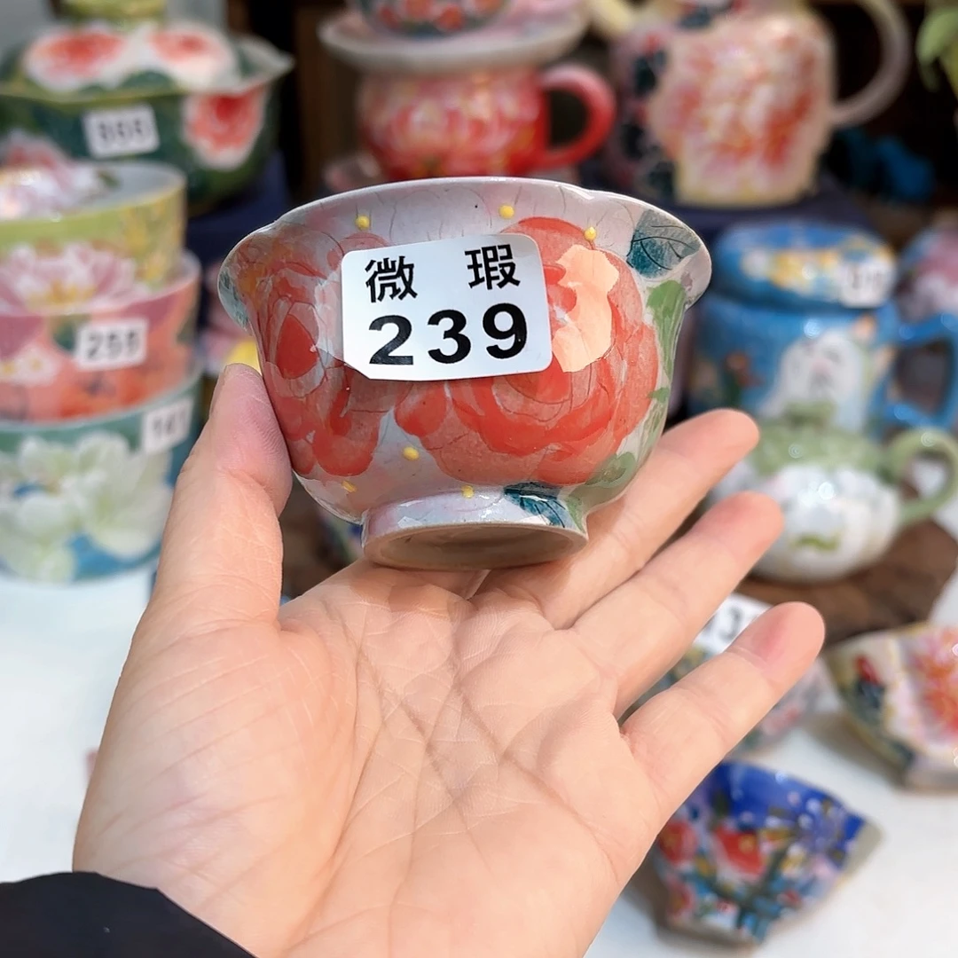 霞***景德镇手绘高温釉下彩陶瓷茶具