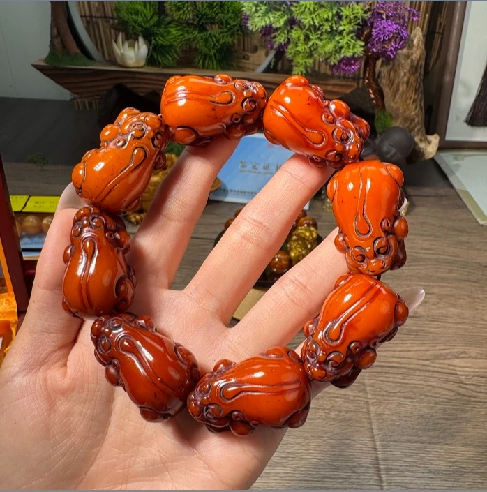 包浆雕刻貔貅手串【1624】