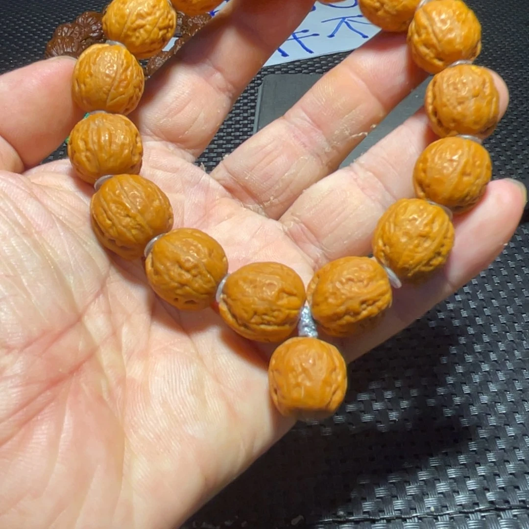 文玩核桃手串毕业磨盘方肚16