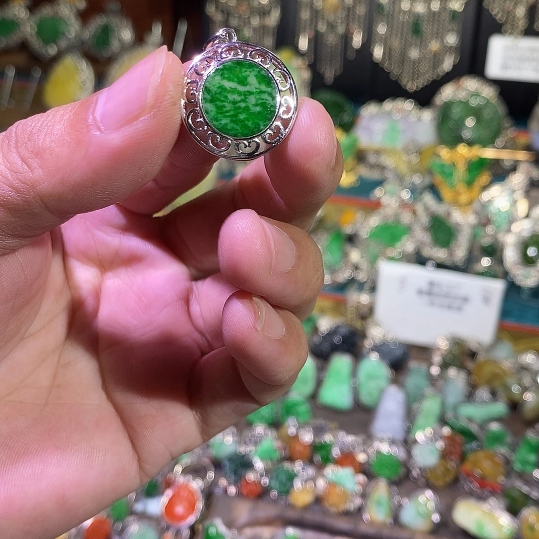 翡翠银S925镶嵌耳饰吊坠福利