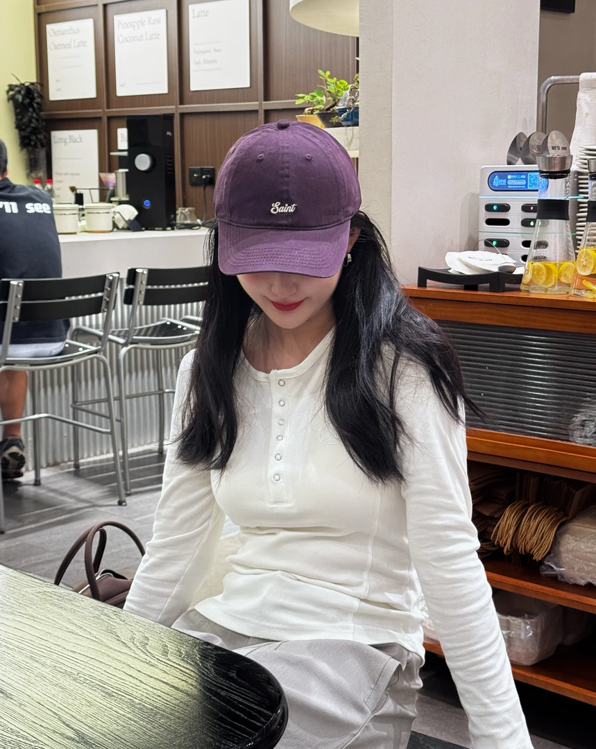 【Saint】大头围软顶水洗刺绣韩系百搭棒球休闲ins风男女同款显脸小