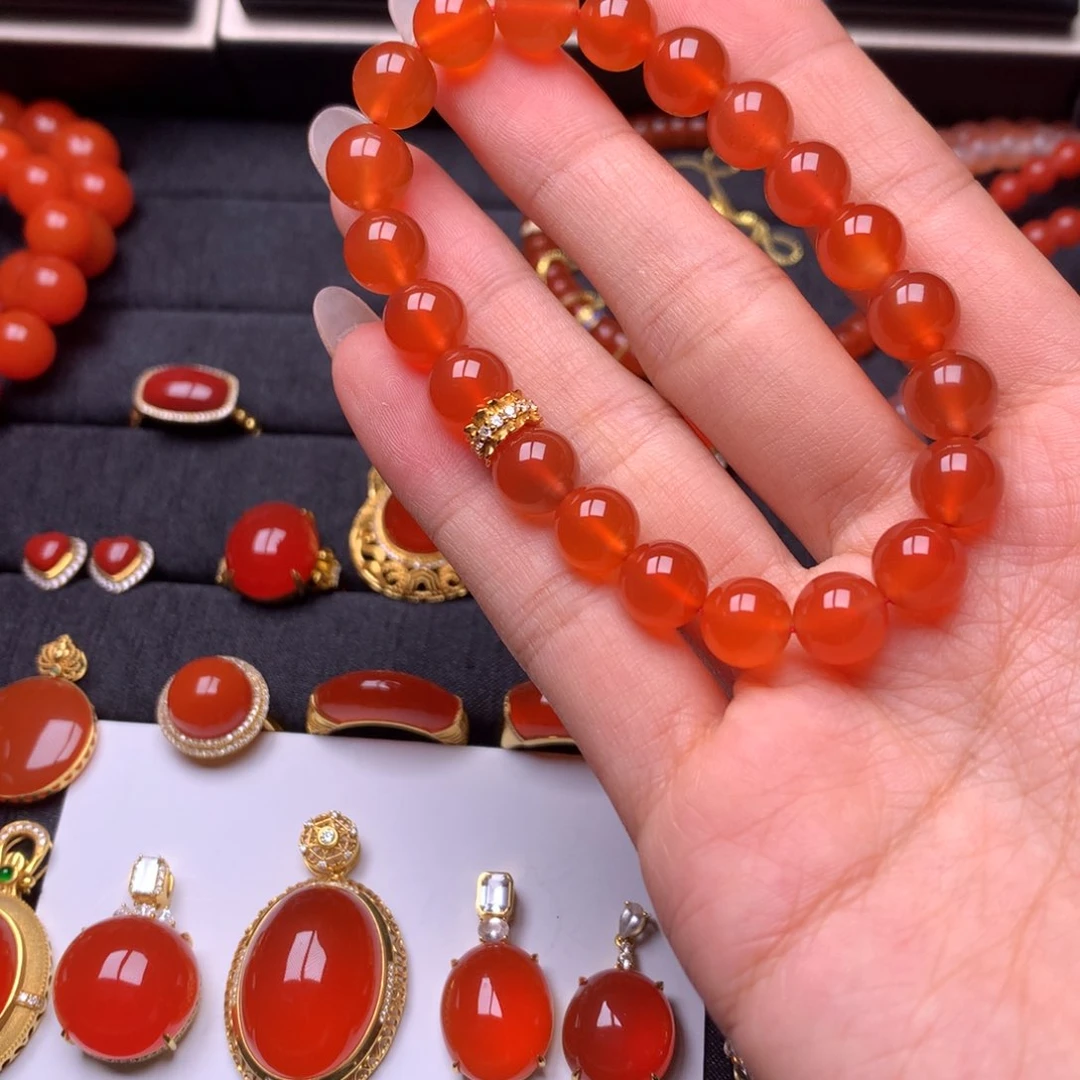 【闪购商品】未镶嵌手串南红玛瑙保山南红原矿冰红手串