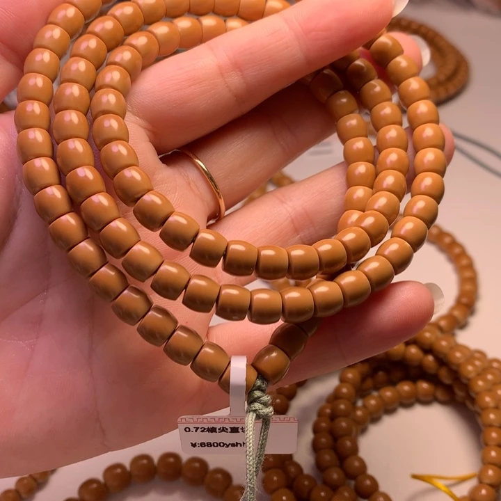 桃***店吊坠橄榄核核尖直切108