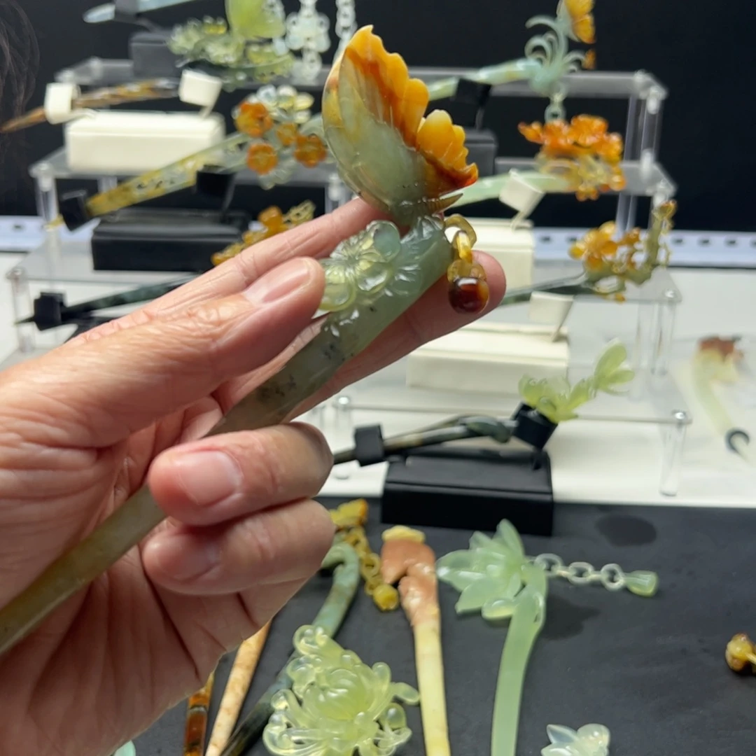 岫玉福利发簪未镶嵌