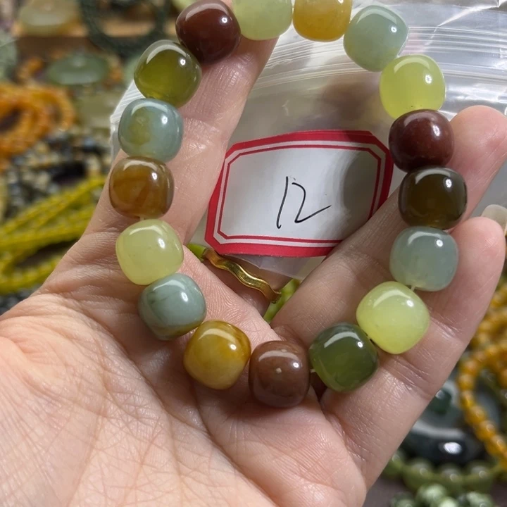 蛇纹石玉未镶嵌手链