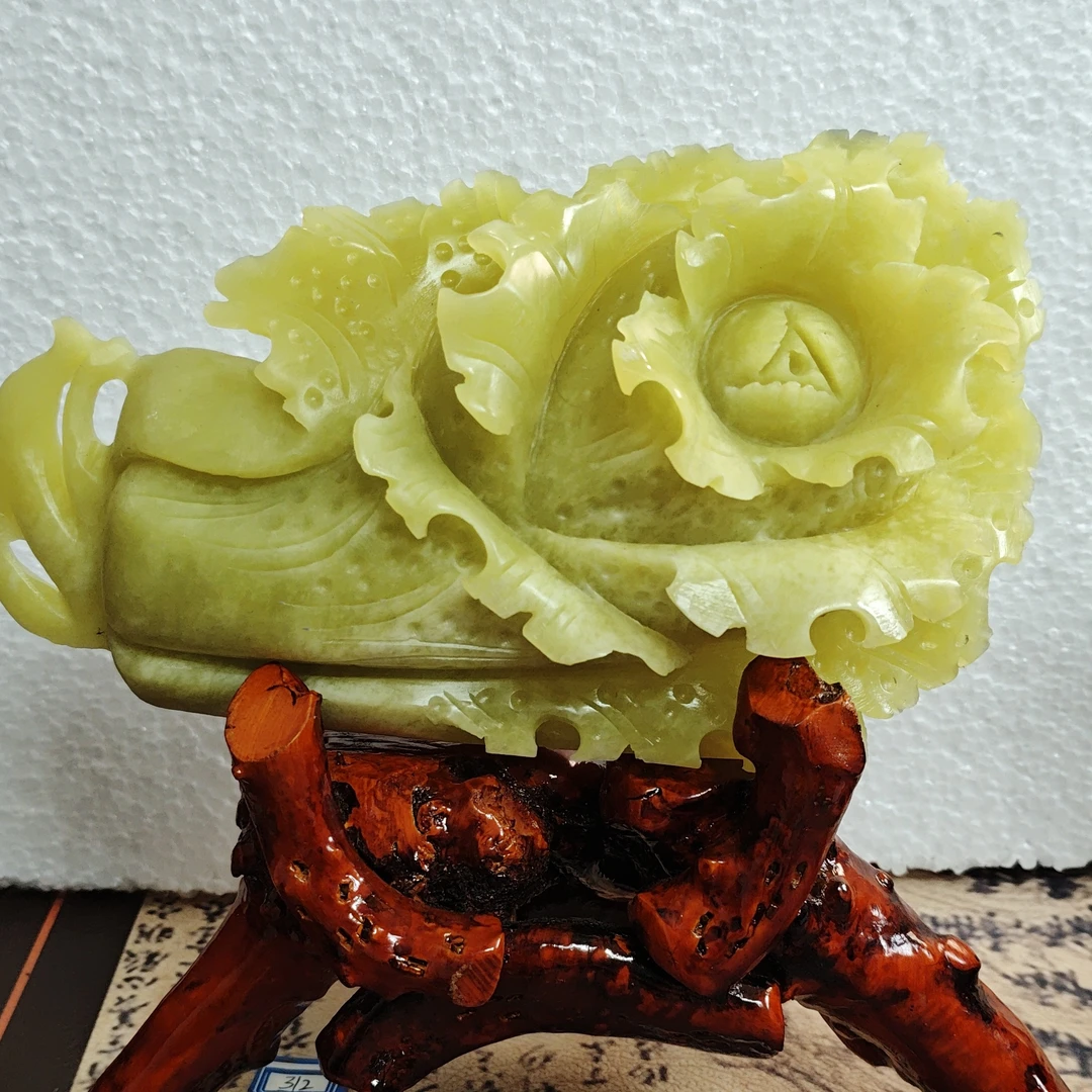 天然玉石岫岩料手工雕刻摆件居家装饰送礼一物一链接599