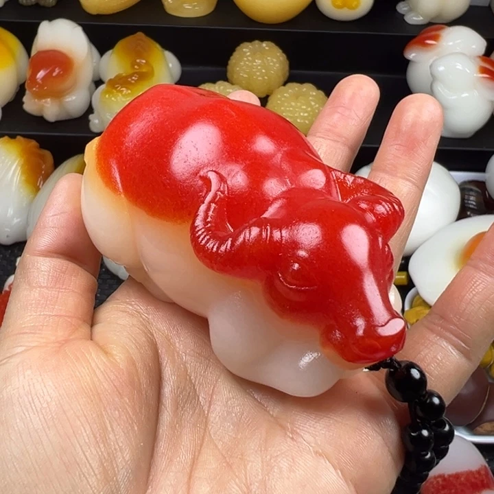 新疆戈壁五彩石金丝