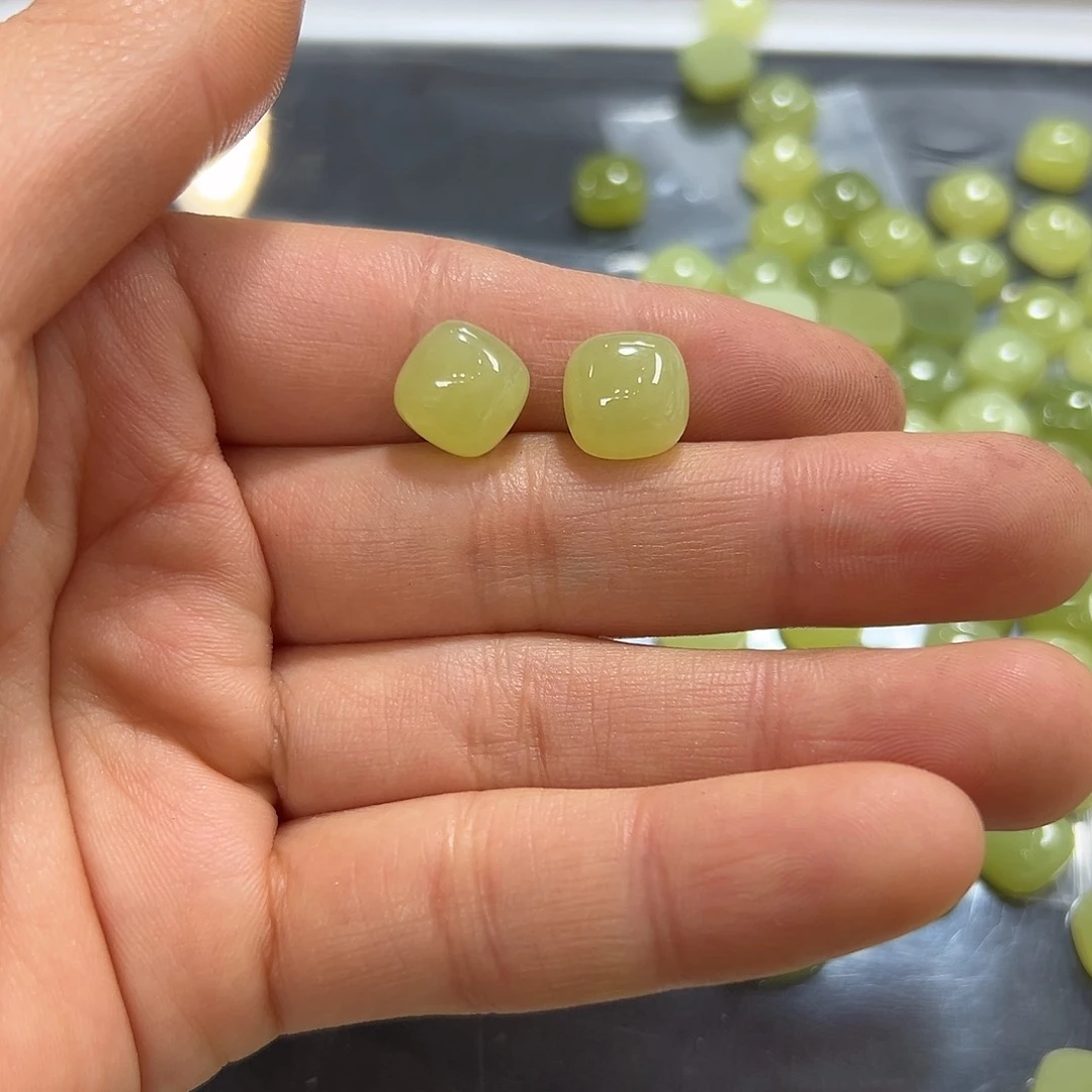 和田玉耳扣银S925镶嵌正****福