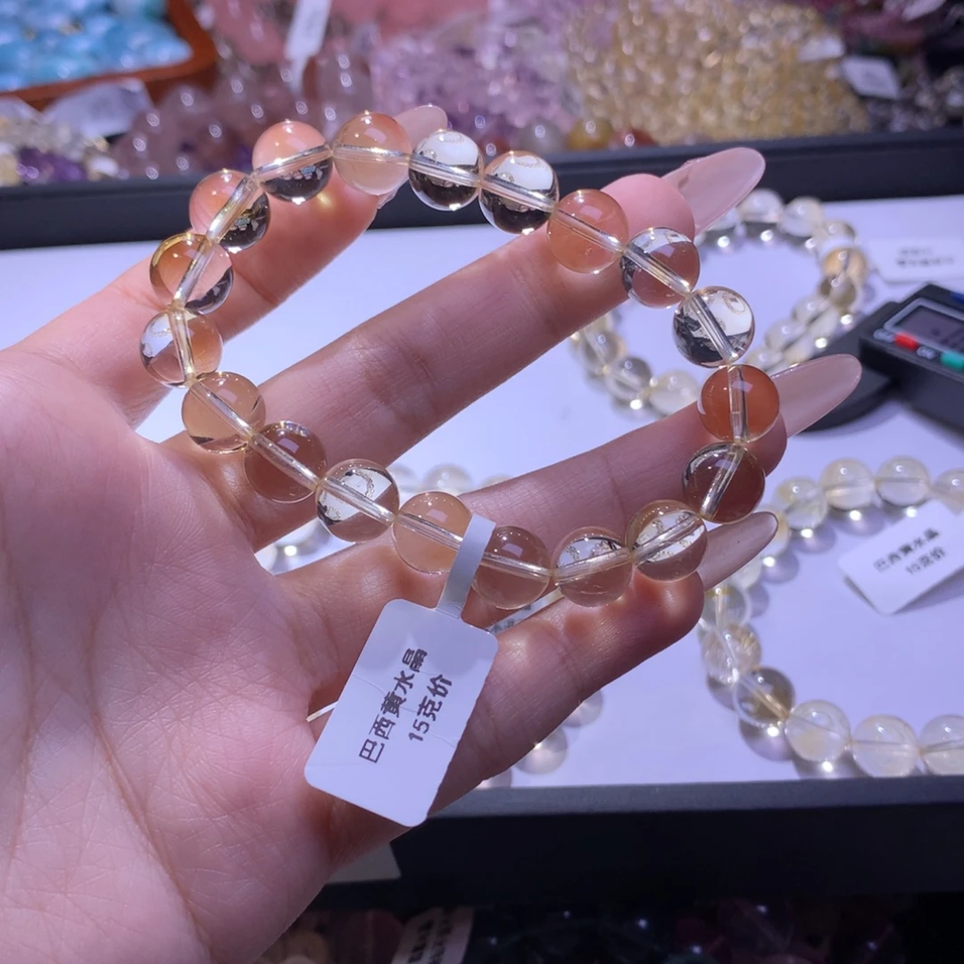 春***猫手串水晶未镶嵌黄水晶