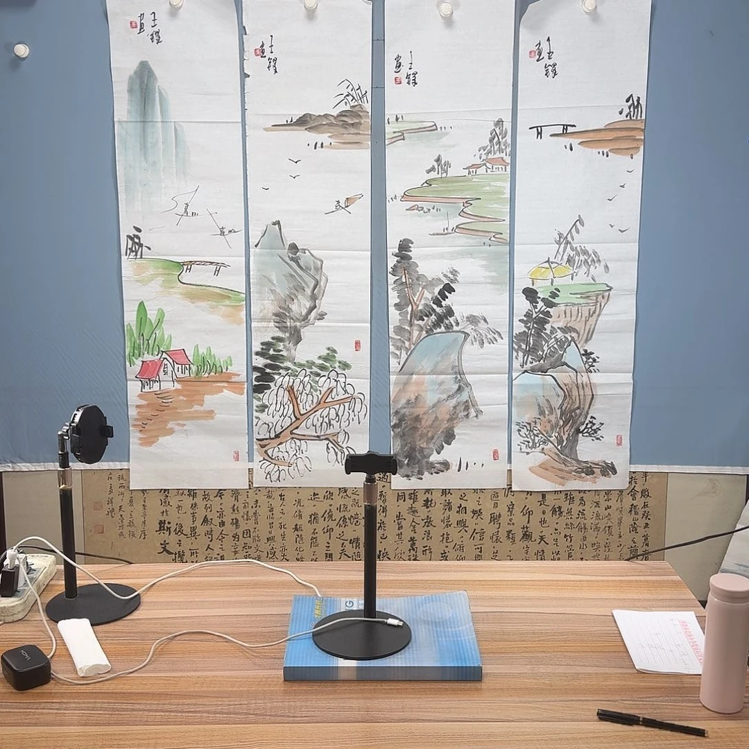 芷***术国画1328 牡丹图画师