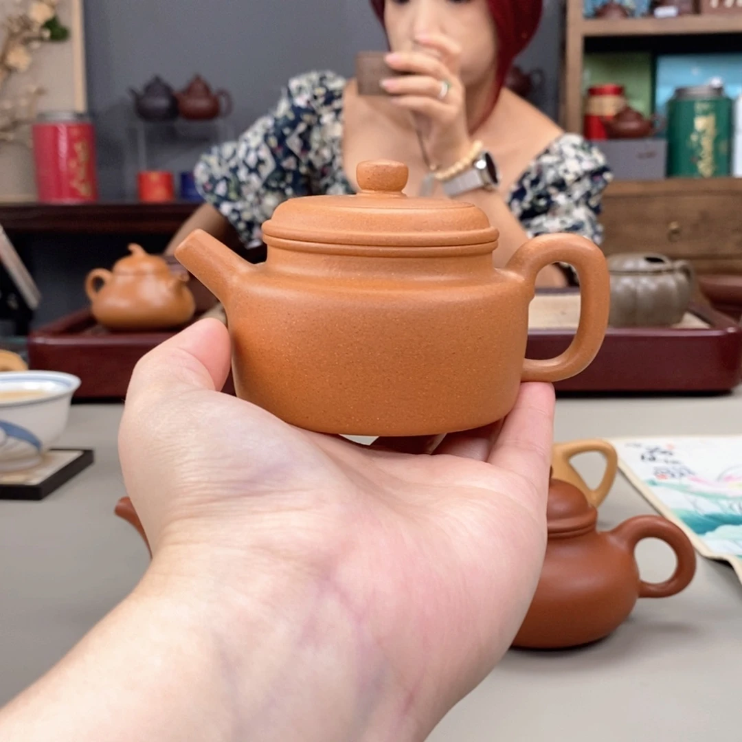 先***生茶壶紫砂黄金段德钟半手150cc