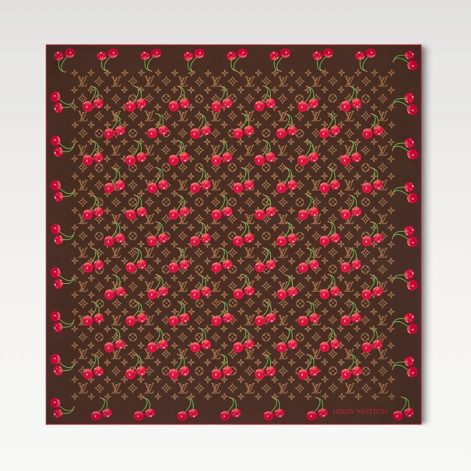 未使用 LouisVuitton/路易威登 【念念活动】90 方巾 棕色