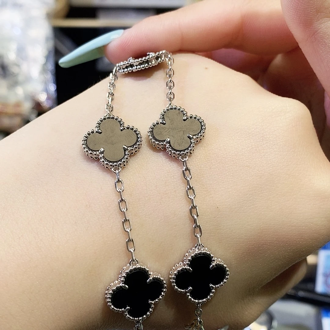 玛瑙/玉髓18K金镶嵌手链