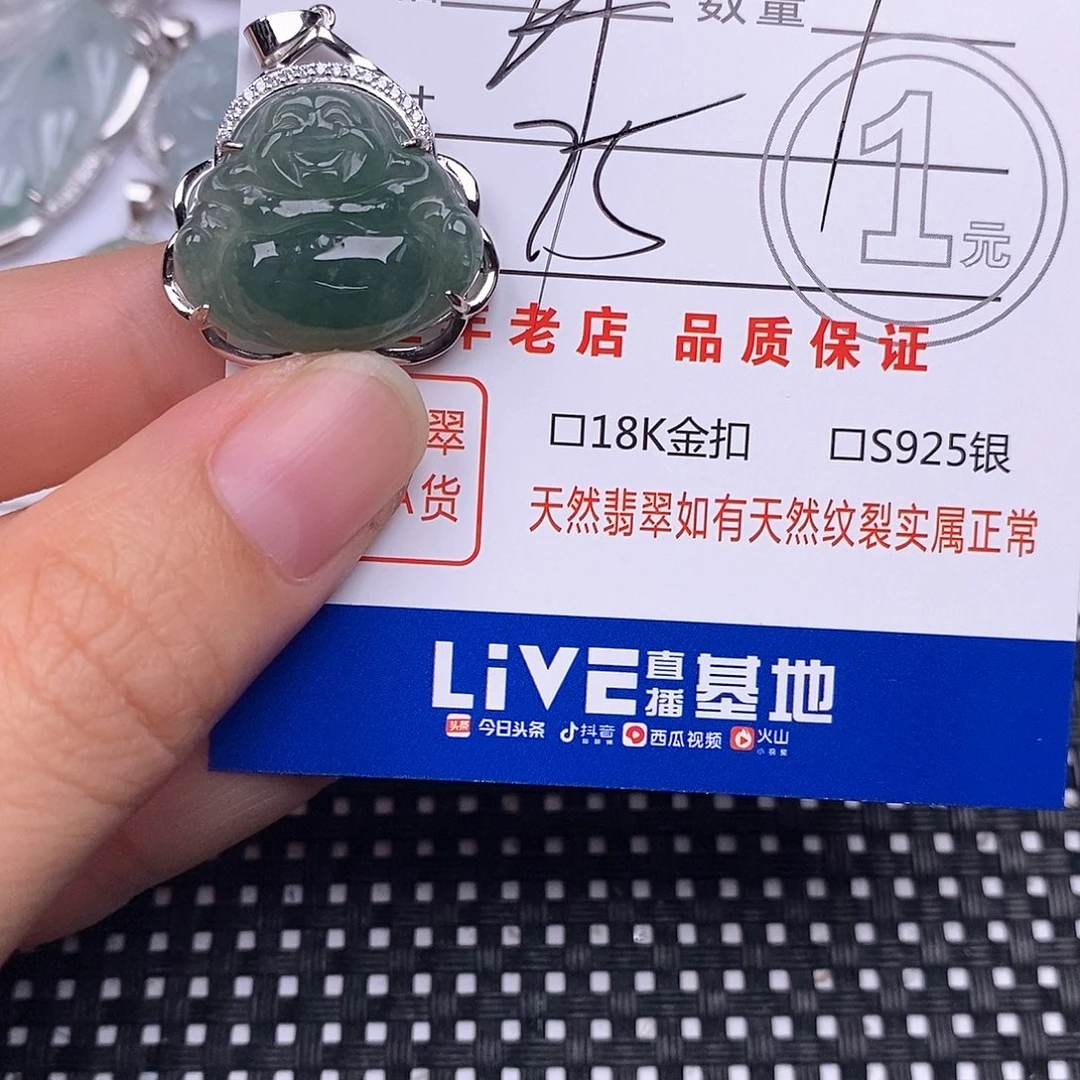 豫***敌翡翠银S925镶嵌颈饰