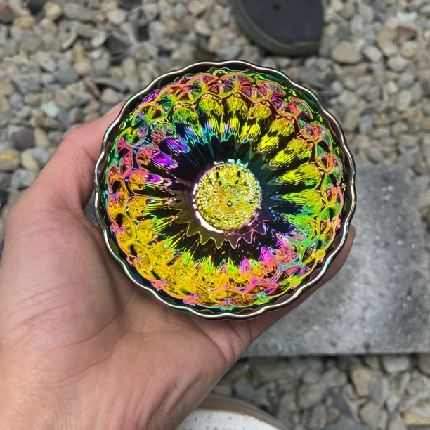 七彩妖妃金龙茶杯主人杯陶瓷传统手工制作.匠心传承