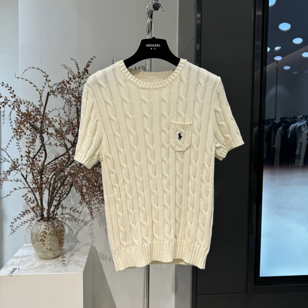 毛衣白色针织衫时尚休闲镂空圆领上衣059