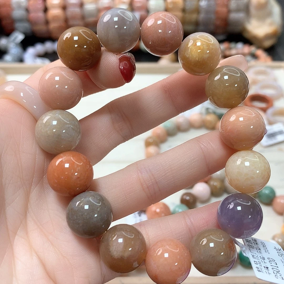 硅化珊瑚（珊瑚玉）手链未镶嵌芯*022