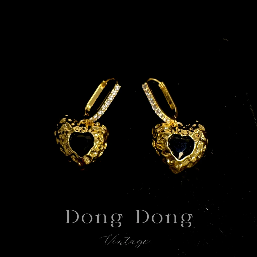 铜合金耳饰 铜合金中古重工耳饰【6286】中古收藏